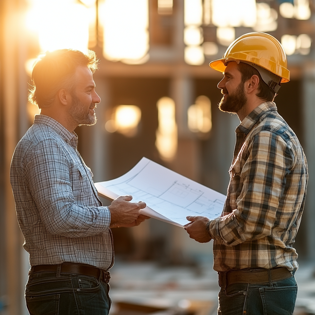 u6893945995 Inspector and manager discussing plans with excav c264c41f 4850 4a2e 9bb4 69917bae30d4 2